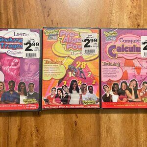 Standard Deviants Educational DVD's  Shakespeare Tragedies Pre Algebra Power Con